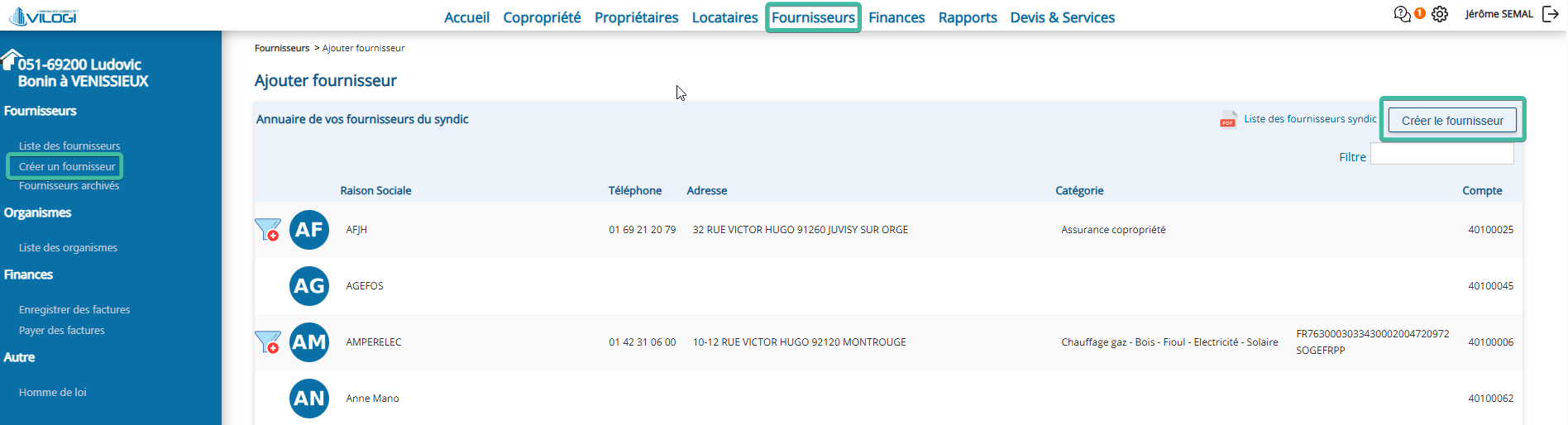 Ajout d un nouveau fournisseur dans l annuaire Tutoriel logiciel immobilier pour syndics et administrateurs de biens